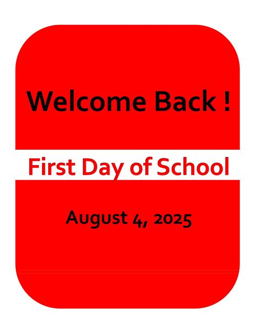 Date for the first day of school